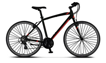 MOSSO LEGARDA-2321-MDM-V ERKEK ŞEHİR BİSİKLETİ 460H V 28 JANT 21 VİTES SİYAH KIRMIZI