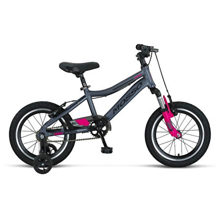 MOSSO WILDFIRE L-16-V KIZ ÇOCUK BİSİKLETİ  255H V 16 JANT ANTRASİT PEMBE