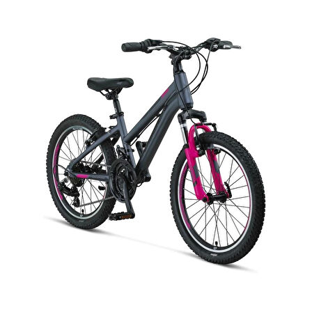 MOSSO WILDFIRE L-20-V KIZ ÇOCUK BİSİKLETİ 280H 20 JANT 18 VİTES ANTRASİT PEMBE