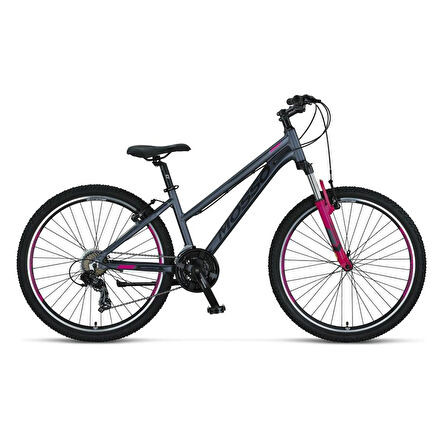 MOSSO WILDFIRE L-26-V KADIN DAĞ BİSİKLETİ 410H V 26 JANT 21 VİTES ANTRASİT PEMBE