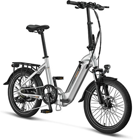 MOSSO KRONOS ELEKTRİKLİ KATLANIR BİSİKLET 390H HYD 20 JANT 7 VİTES SİLVER