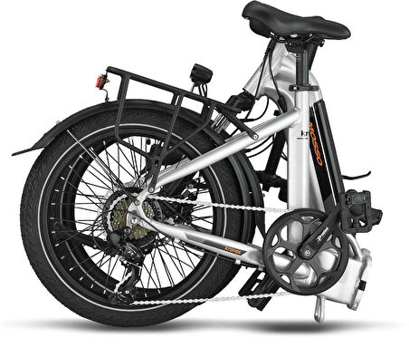 MOSSO KRONOS ELEKTRİKLİ KATLANIR BİSİKLET 390H HYD 20 JANT 7 VİTES SİLVER