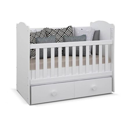 Babyhope Nevada 2 Çekmeceli Beşik 70 x 130 cm 905-58 Bebek Beşiği
