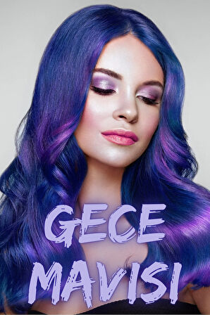 Truecolor Gece Mavisi Saç Boyası Seti Saç Açıcı ve Eldivenli