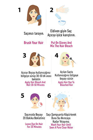 Truecolor Turuncu Saç Boyası Seti Saç Açıcı ve Eldivenli