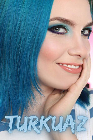 Truecolor Turkuaz Saç Boyası Seti Saç Açıcı Ve Eldivenli