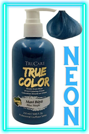 Truecolor Renkli Neon Saç Boyası Mavi Büyü 250 Ml
