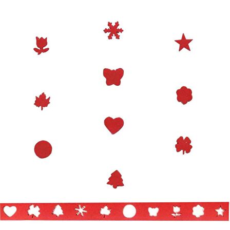 RedApple Şekilli Mini Boy Delgeç/Şekilgeç 1 cm Yıldız