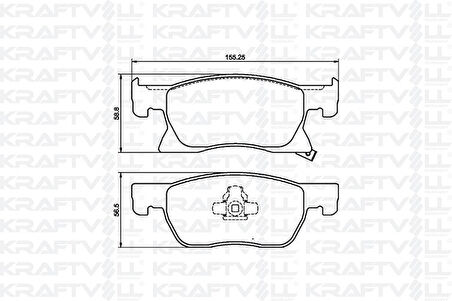 Opel On Fren Balatası Astra K (cap 276) - Kraftvoll 07010097