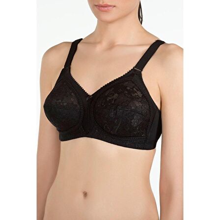 Kom Romance Toparlayıcı Dantel Sütyen - Siyah