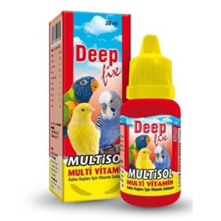 Deep Fix Multisol Kafes Kuşları Için Multivitamin Takviyesi 30 Ml