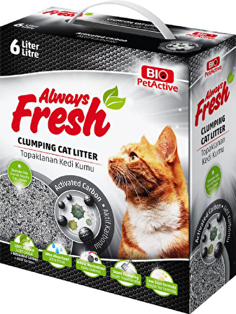 Always Fresh Aktif Karbonlu Bentonit Kedi Kumu 6Lt