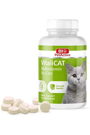 Bio Petactive Vitalicat Yetişkin Kediler İçin Multivitamin 60 Tablet