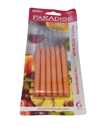 Kılıç Paradise Meyve Bıçağı 6'lı Set - Kahverengi