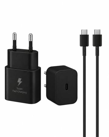 25W Güç Çıkışlı Hızlı Şarj Adaptörü Ve Çift Uçlu Type-C Kablo Seti