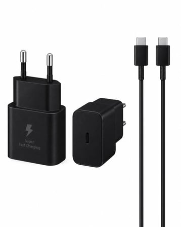 25W Güç Çıkışlı Hızlı Şarj Adaptörü Ve Çift Uçlu Type-C Kablo Seti