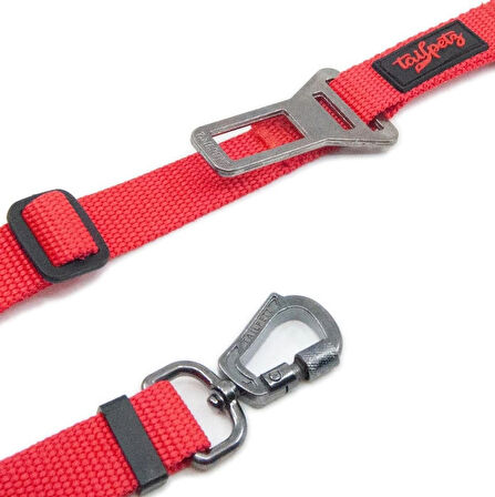 Tailpetz Araç Emniyet Kemeri Tokalı Kedi Köpek Gezdirme Kayışı M Kırmızı 102 cm