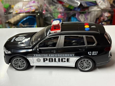 Oyuncak Büyük Boy 23 cm Işıklı Sesli Sürt Bırak Polis Arabası