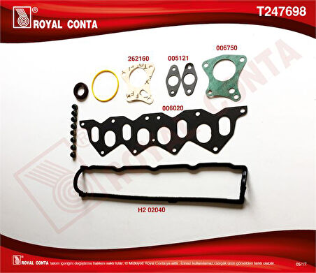 Renault Ust Takım Contası R19 D Express Clio Megane Skt Kece - Royal T247698