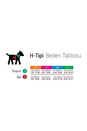 Tailpetz Allıens H-tipi Köpek Göğüs Tasması Large