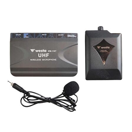 YAKA MİKROFONU KABLOSUZ UHF WESTA WM-110T
