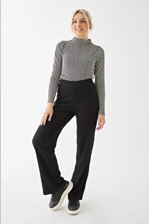 Fashıon Frıends Jakarlı Bayan Pantolon 23K0810K1