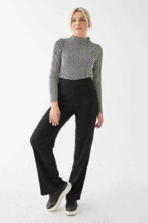 Fashıon Frıends Jakarlı Bayan Pantolon 23K0810K1