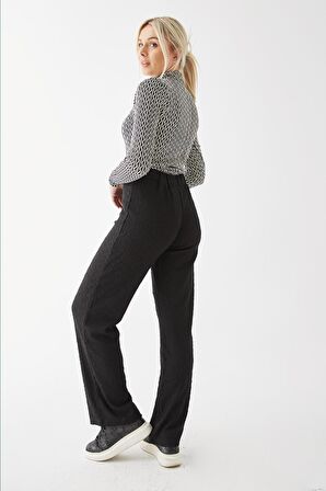 Fashıon Frıends Jakarlı Bayan Pantolon 23K0810K1