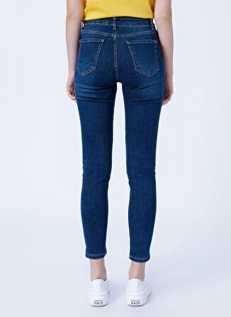 Yüksek Bel Skinny Fit Mavi Kadın Denim Pantolon 22K0565K1