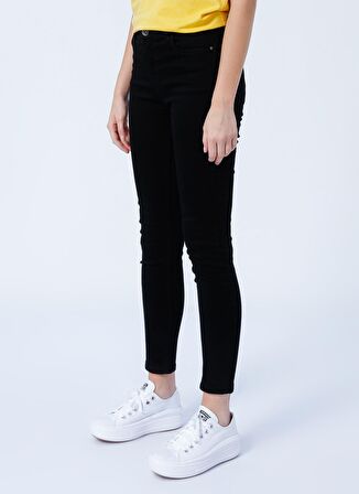 Yüksek Bel Skinny Fit Siyah Kadın Denim Pantolon 22K0565K1