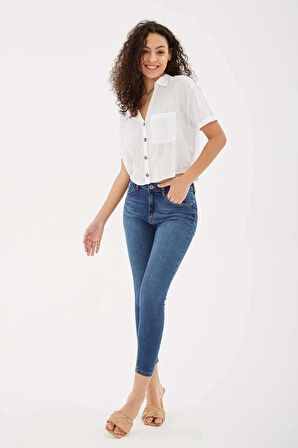 Fashion Friends Kadın Jean Pantolon 23K0565K1 Mavi