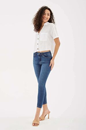 Fashion Friends Kadın Jean Pantolon 23K0565K1 Mavi