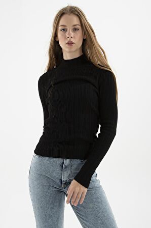 Fashıon Frıends Yarım Balıkçı Kadın Kazak 23K0389K1