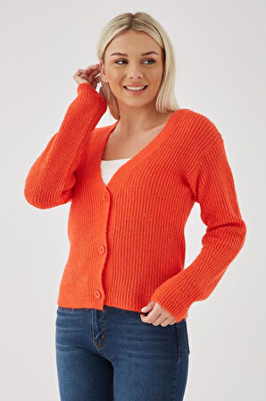 Düğmeli Triko Hırka