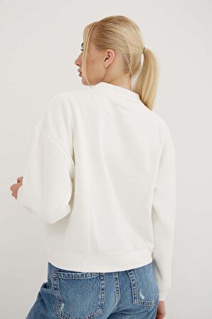 Fashıon Frıends Polo Yaka Nakışlı Kadın Sweat 23K0155K1