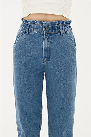 FASHION FRIENDS KADIN BAGGY DENİM PANTOLON 24Y0296K1