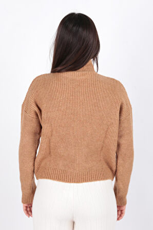 Fashion Friends 24K0116K1 Kadın Dik Yaka Kazak