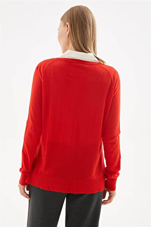 Fashion Friends Kadın V Yaka Kazak 24K0145K1