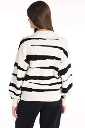 24K0087K1 Kadın Desenli Kazak