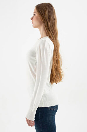 FASHION FRIENDS KADIN BİSİKLET YAKA KAZAK 24K0245K1