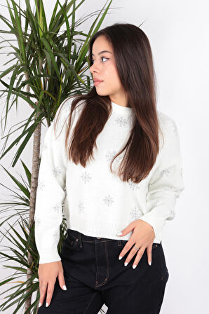 Fashion Friends 24K0268K1 Kadın Desenli Kazak