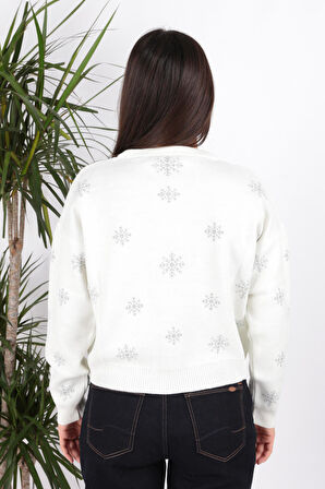 Fashion Friends 24K0268K1 Kadın Desenli Kazak