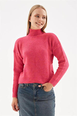 Fashion Friends 24K0116K1 Kadın Dik Yaka Kazak