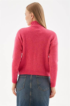 Fashion Friends 24K0116K1 Kadın Dik Yaka Kazak