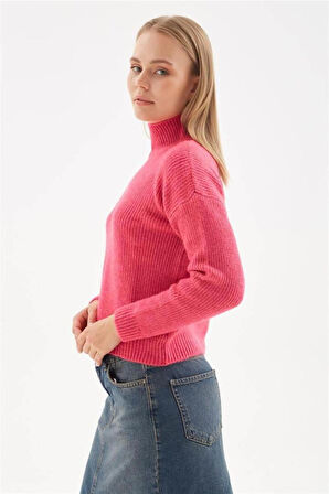 Fashion Friends 24K0116K1 Kadın Dik Yaka Kazak