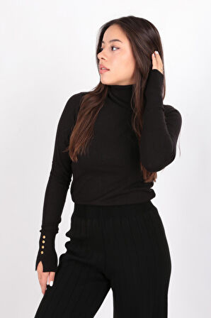 Fashion Friends 24K0024K1 Kadın Balıkçı Yaka Kazak