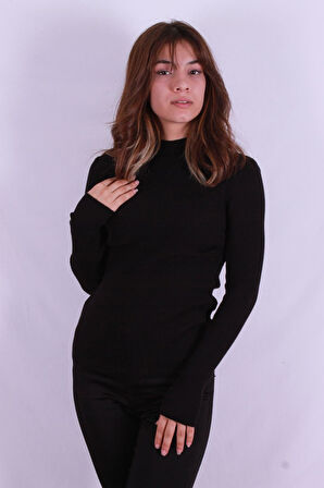 24K0112K1 Kadın Dik Yaka Kazak