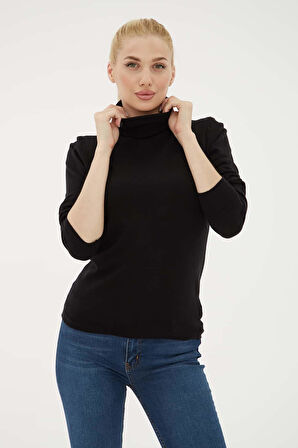 Baıkçı Yaka Kazak Siyah