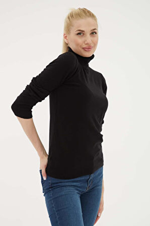 Baıkçı Yaka Kazak Siyah