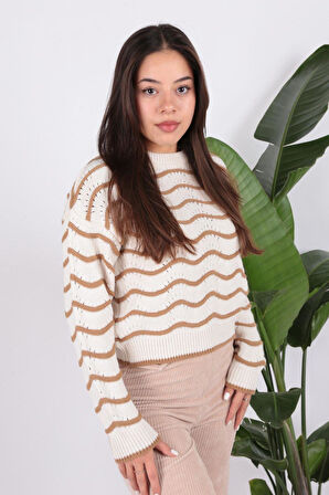 FASHION FRIENDS KADIN AJURLU KAZAK 24K0376K1